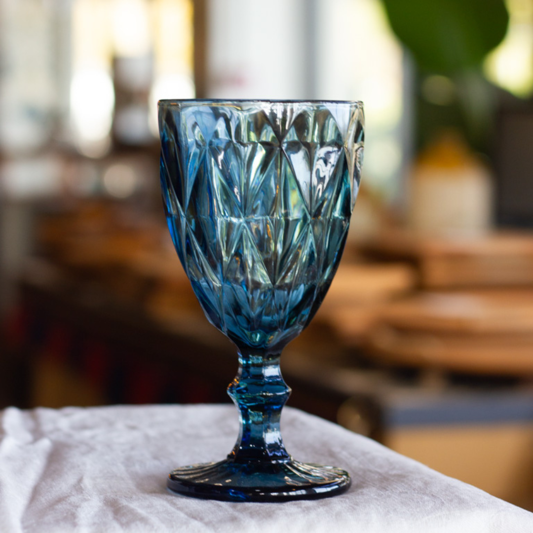 Colourful Wine Glass - Blue